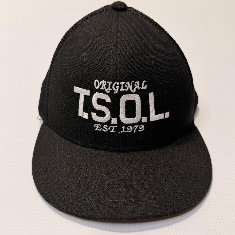 T.S.O.L Original Hat Cap Snap Back Mens One Size Decky Mesh Trucker Band TSOL